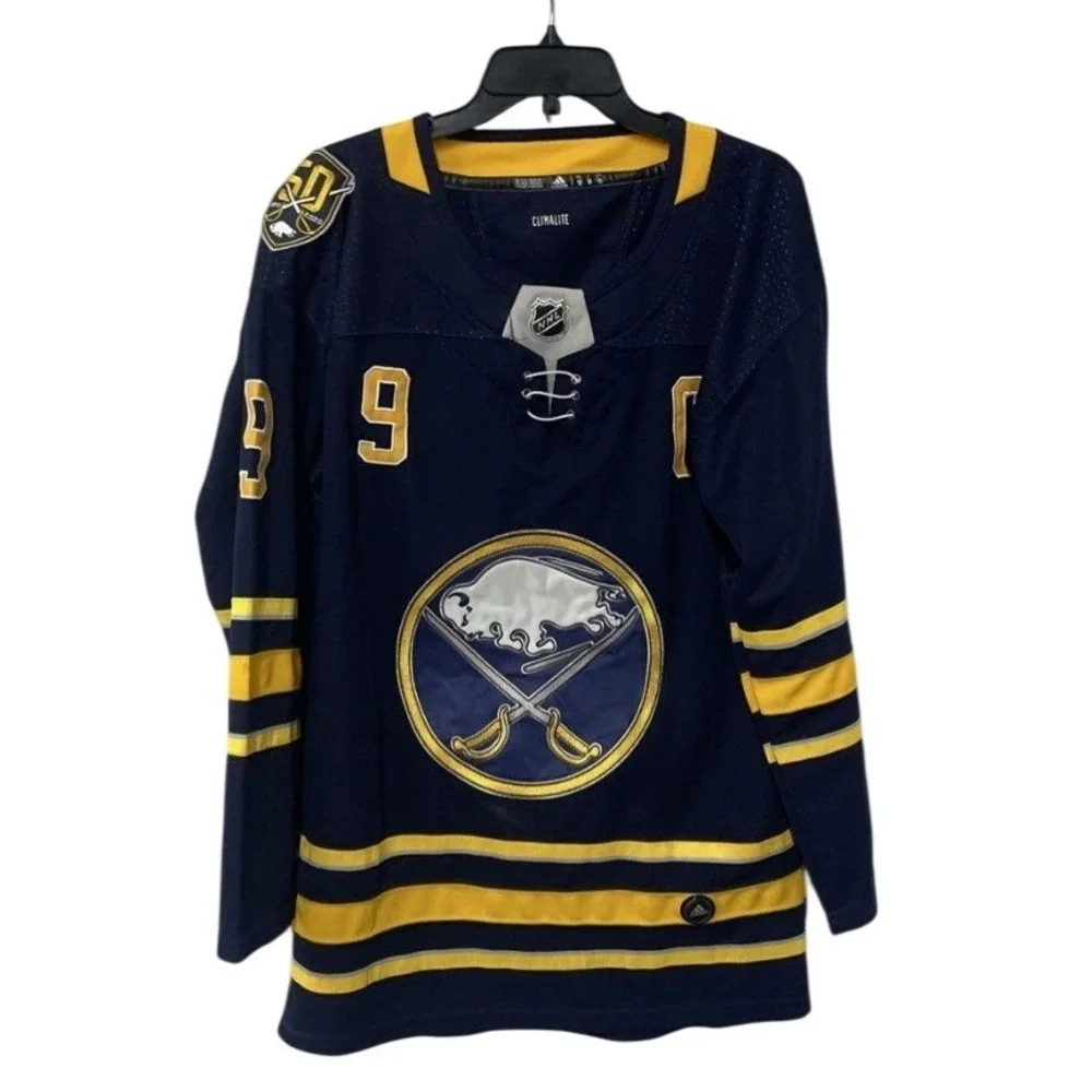 Adidas Buffalo Sabres Jack Eichel 50th Anniversary NHL Jersey Climalite Navy 50